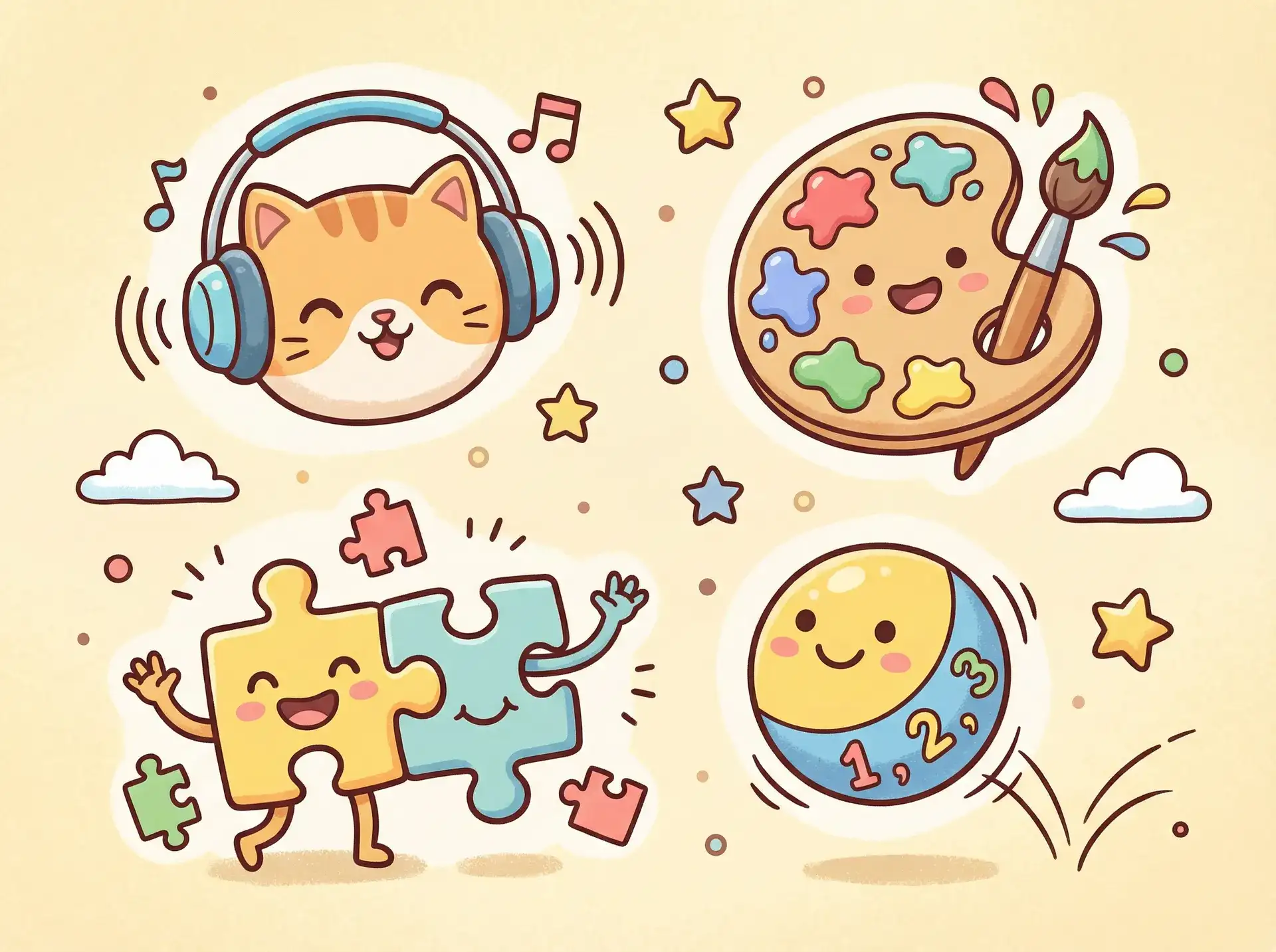 小朋友的手工作品 - 就是干就是吻 益智创作